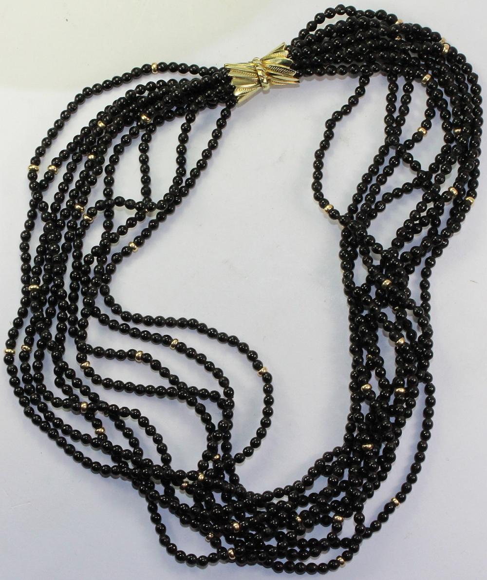 Black Coral Strand Necklace... image