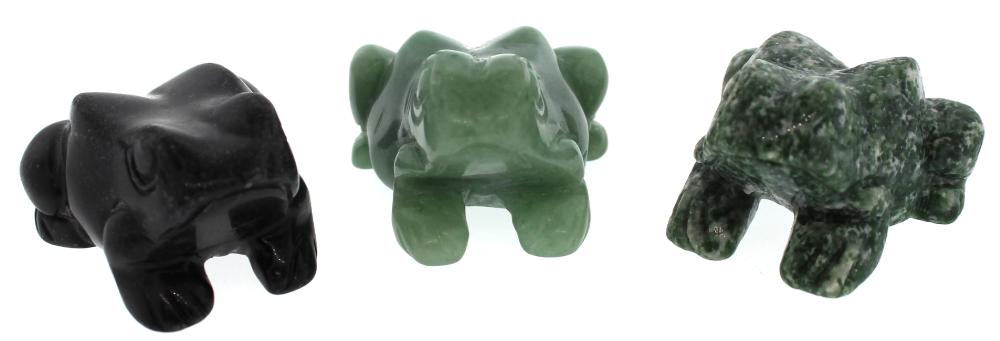 Gemstone 'Frog' Carvings (3... image