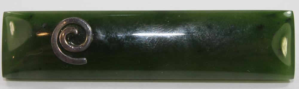 Nephrite Jade Bar Brooch image