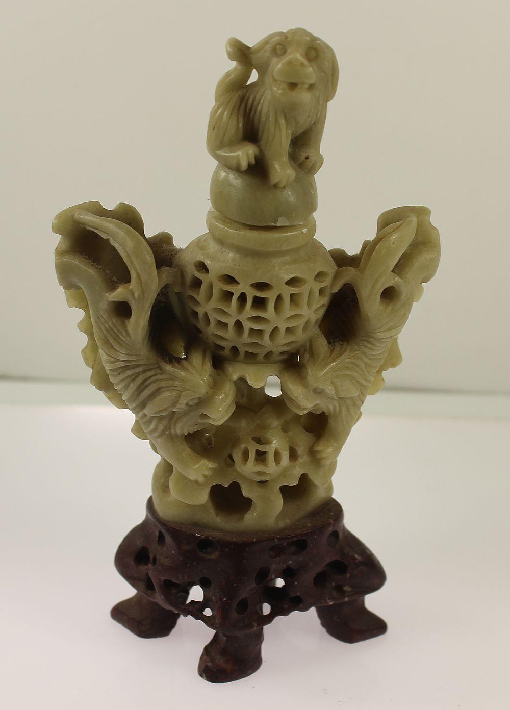 Vintage Chinese hand-carved... image