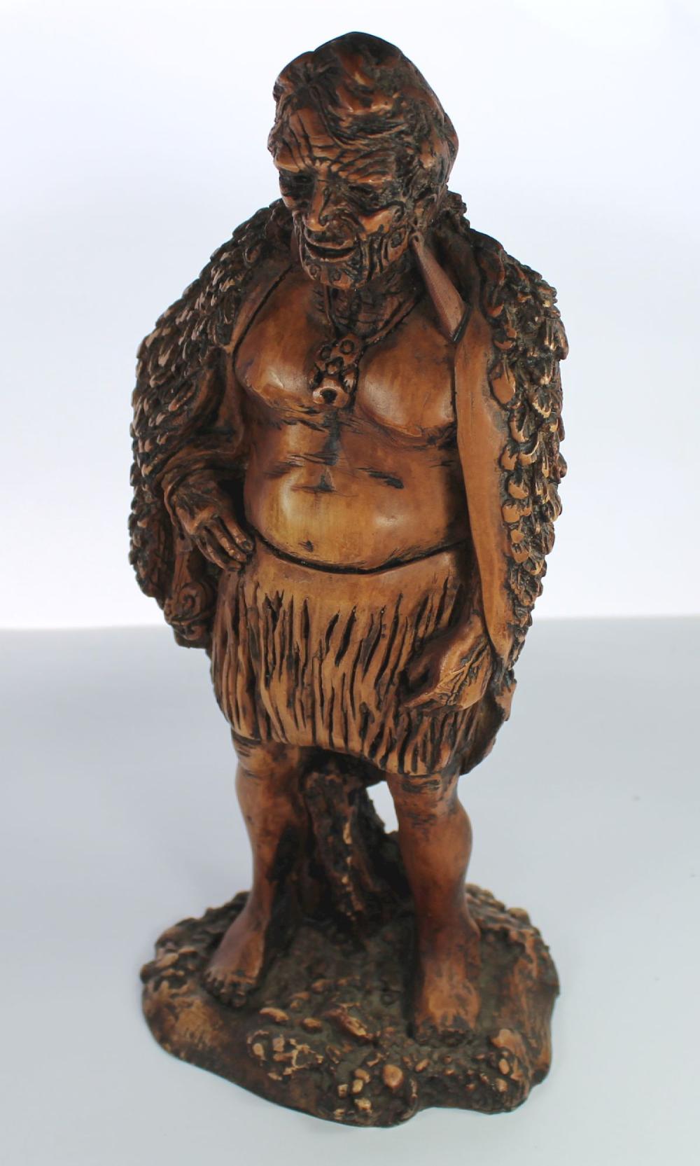 Maori Warrior Figure in ant... image