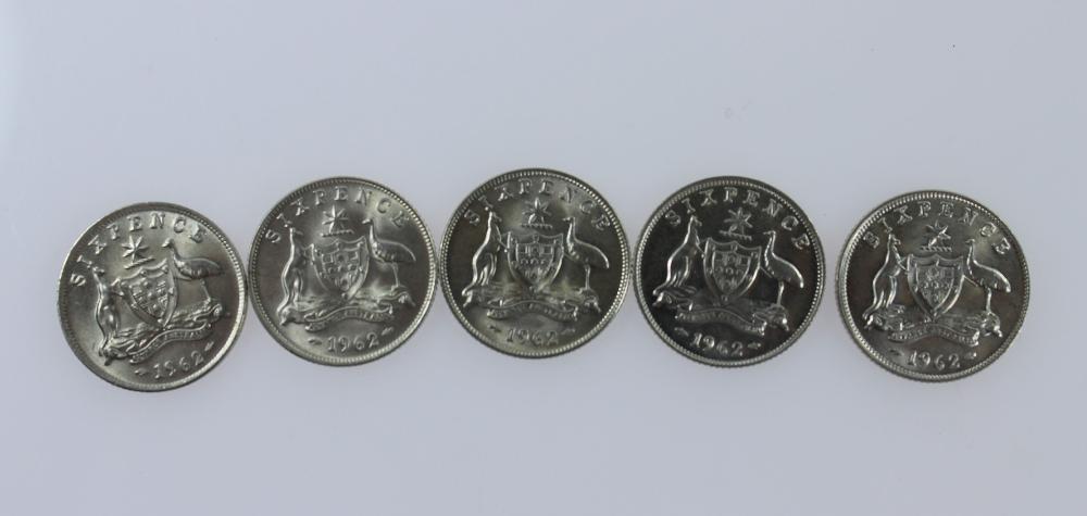 Australia 1962 Sixpences, C... image