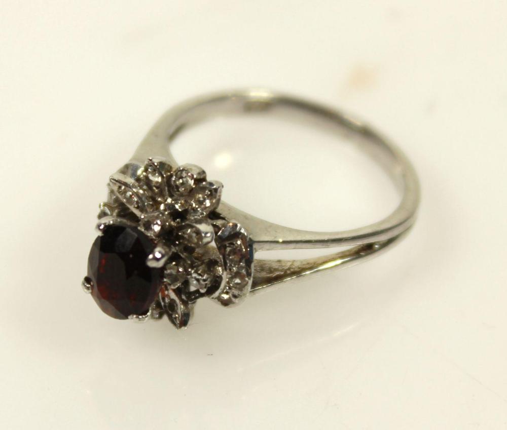 Faux Ruby & Diamond Ring in... image