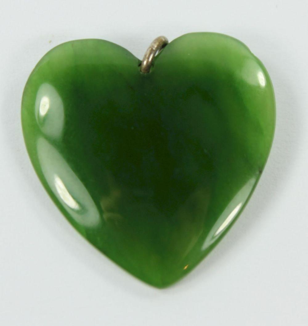 Heart Pendant in Nephrite Jade image