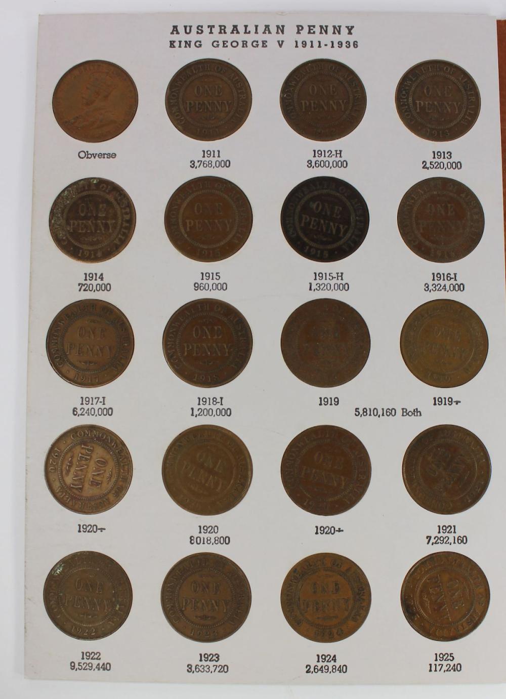 Australia Penny Set, VG to ... image