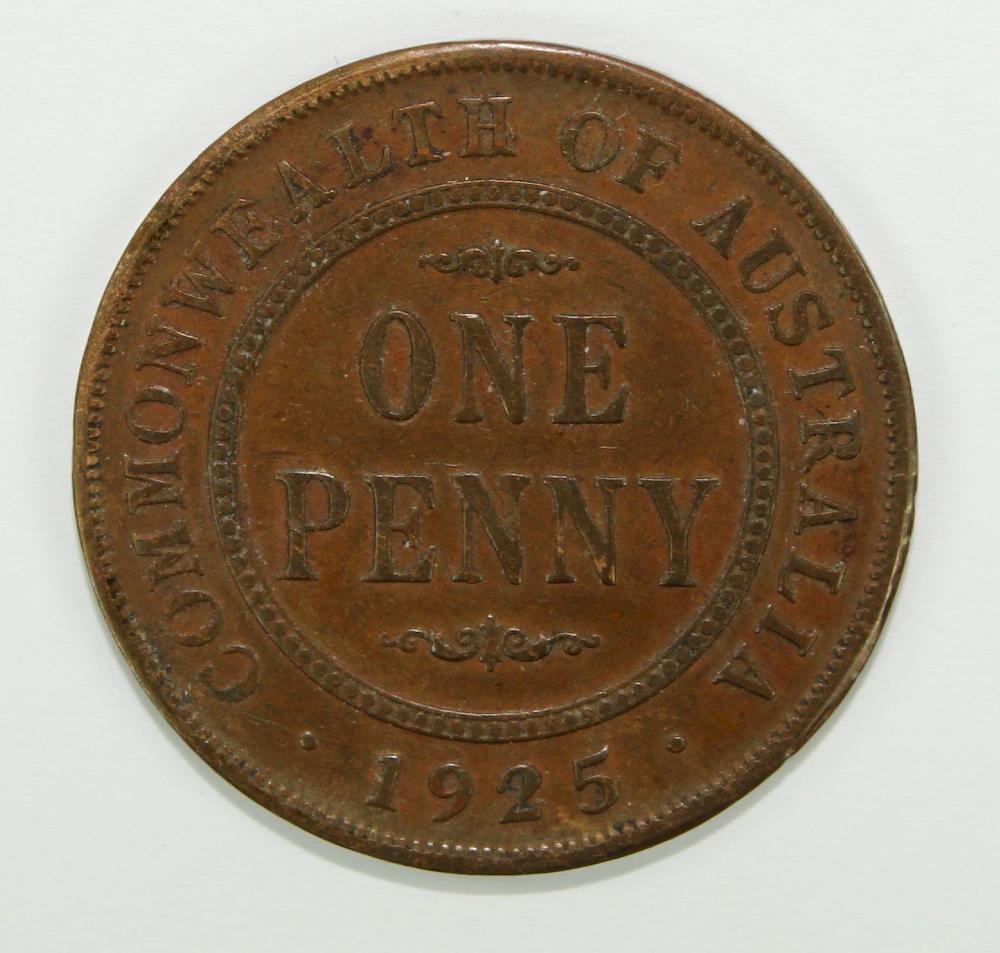 Australia 1925 Penny, about... image