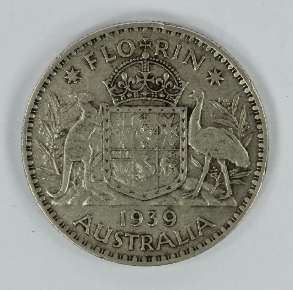 Australia 1939 Florin, good... image