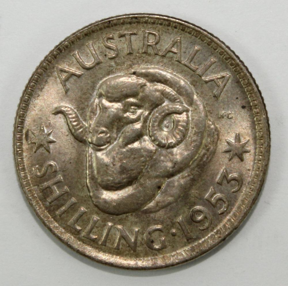 Australia 1953 Shilling, Ch... image