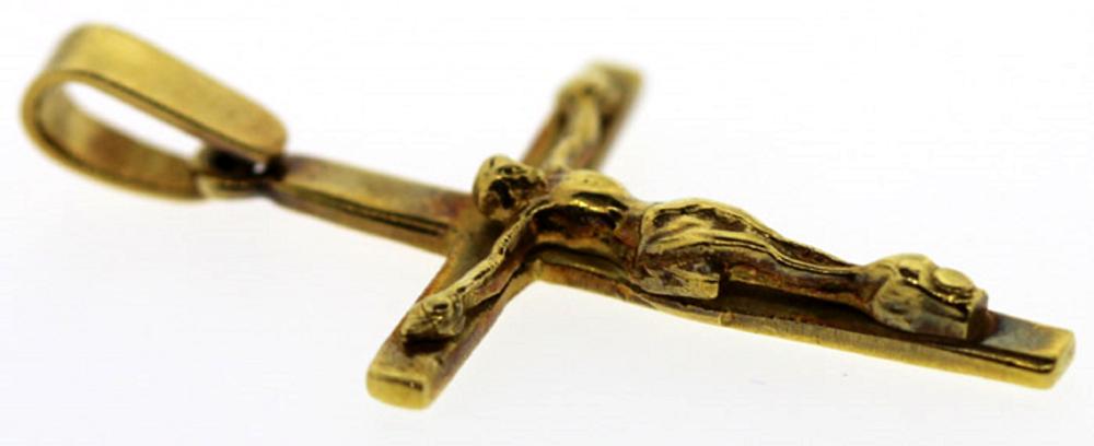 Gold Crucifix in 18ct Yello... image