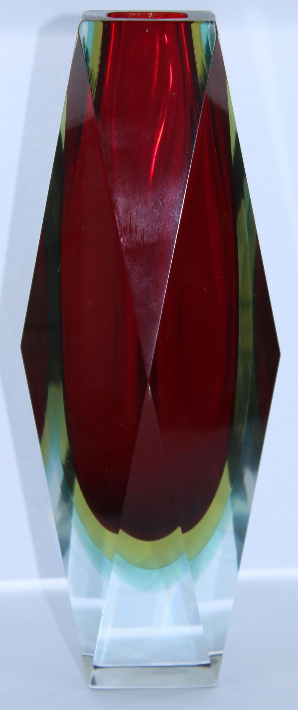 Heavy Geometric Art Glass V... image