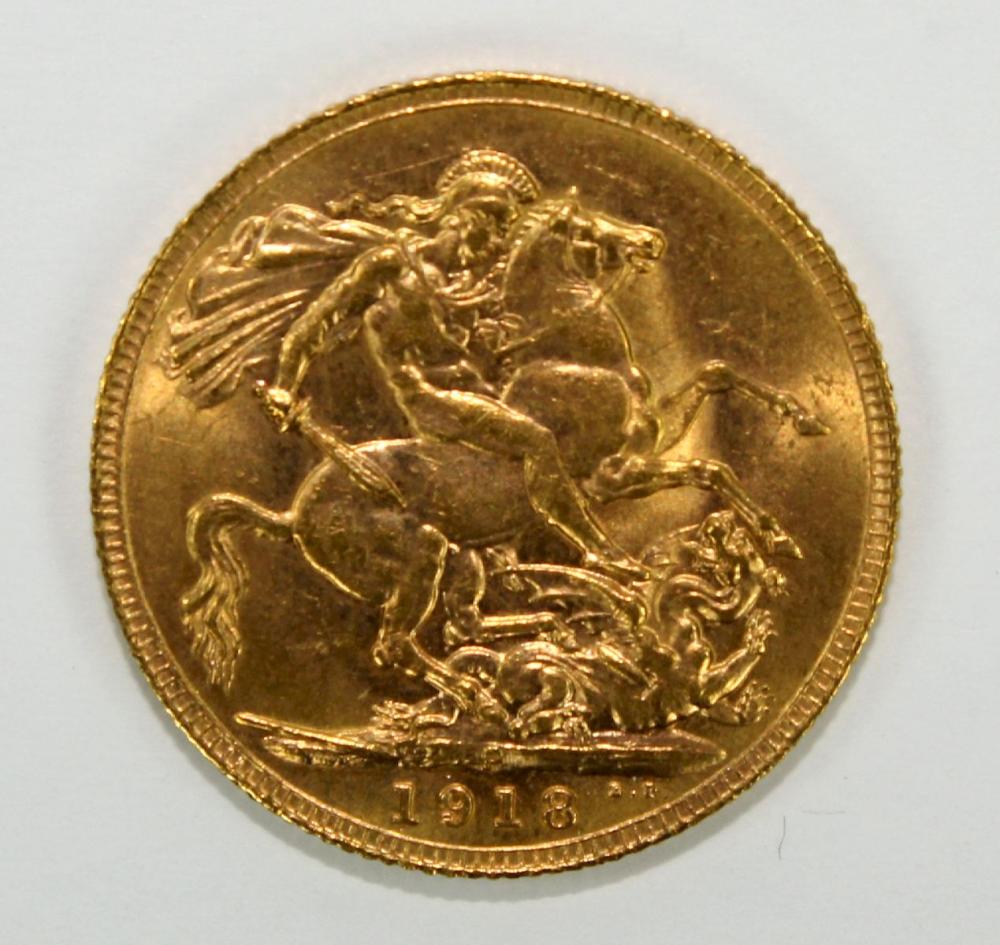 Australia 1918 P Sovereign,... image