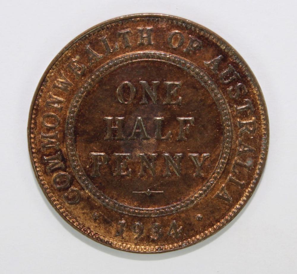 Australia 1934 Halfpenny, U... image