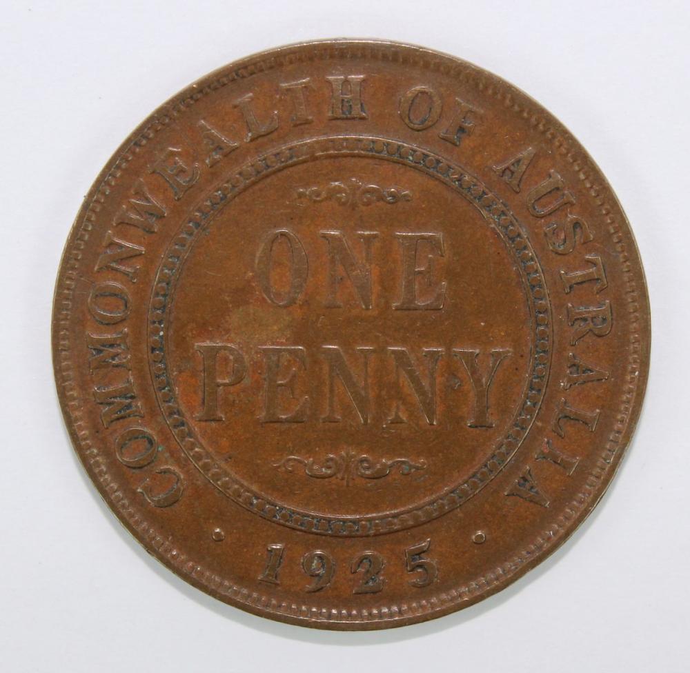 Australia 1925 Penny, good ... image