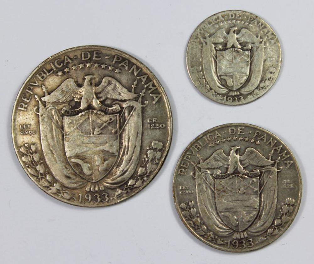 Panama 1933 1/10, 1/4 & 1/2... image