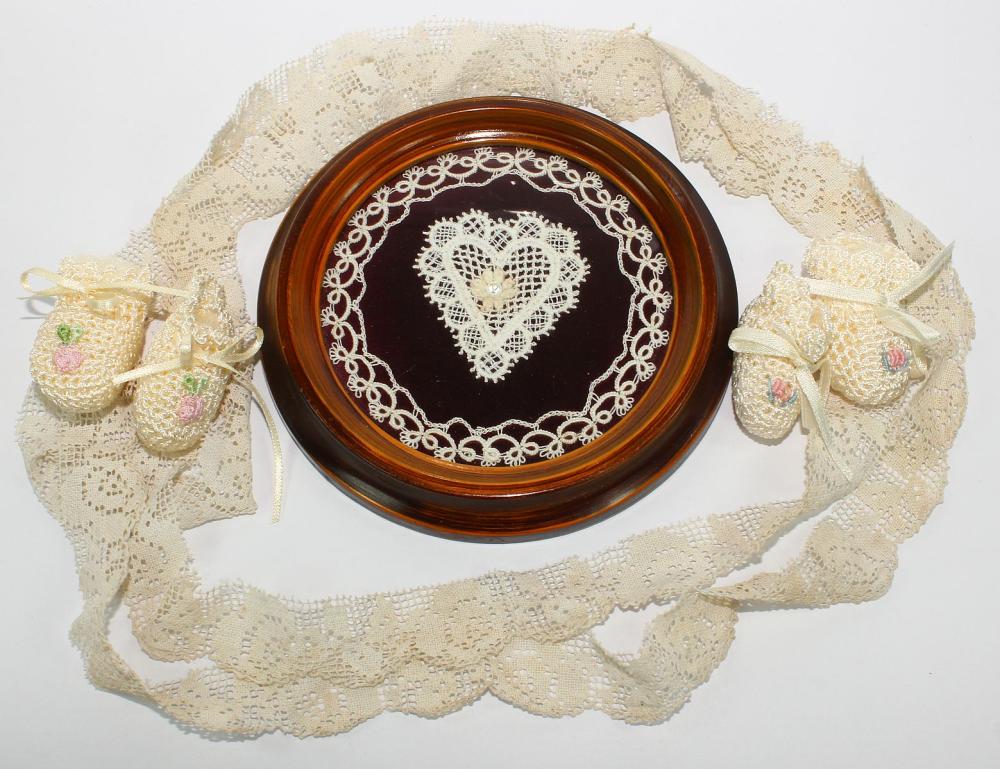 Hand Made Lace one in frame... image