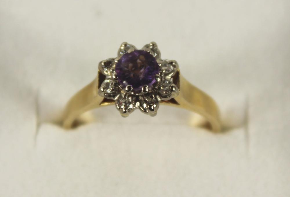 Amethyst & Diamond Ring in ... image