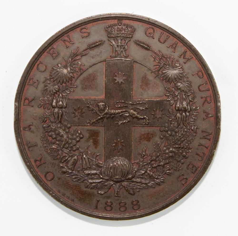 Australia 1888 Bronze Medal... image