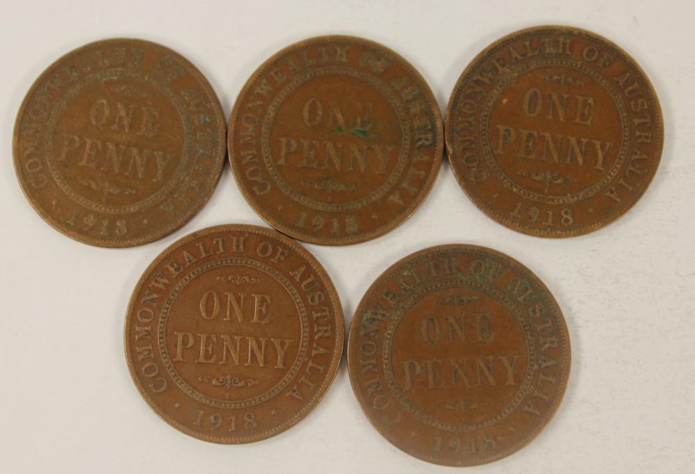 Australia 1918 Pennies, VG/... image