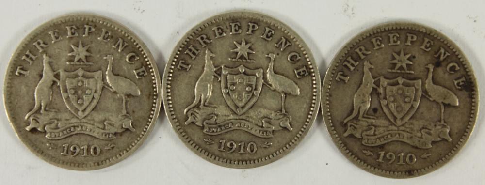 Australia 1910 Threepences,... image