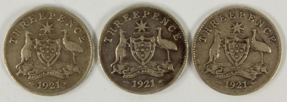 Australia 1921 (M) Threepen... image