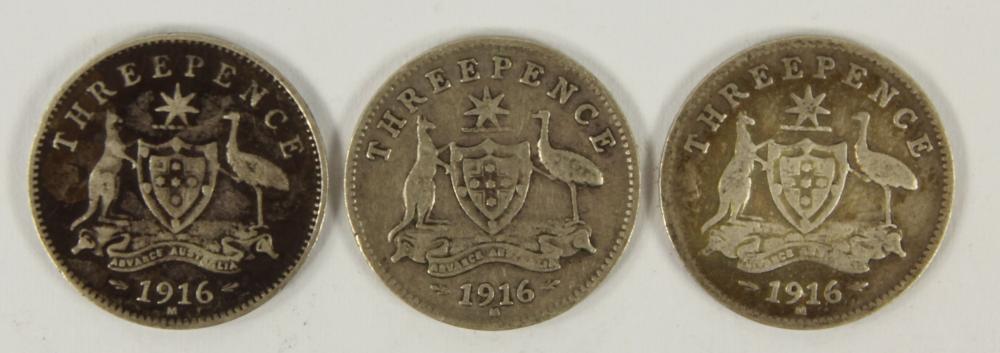 Australia 1916 Threepences,... image