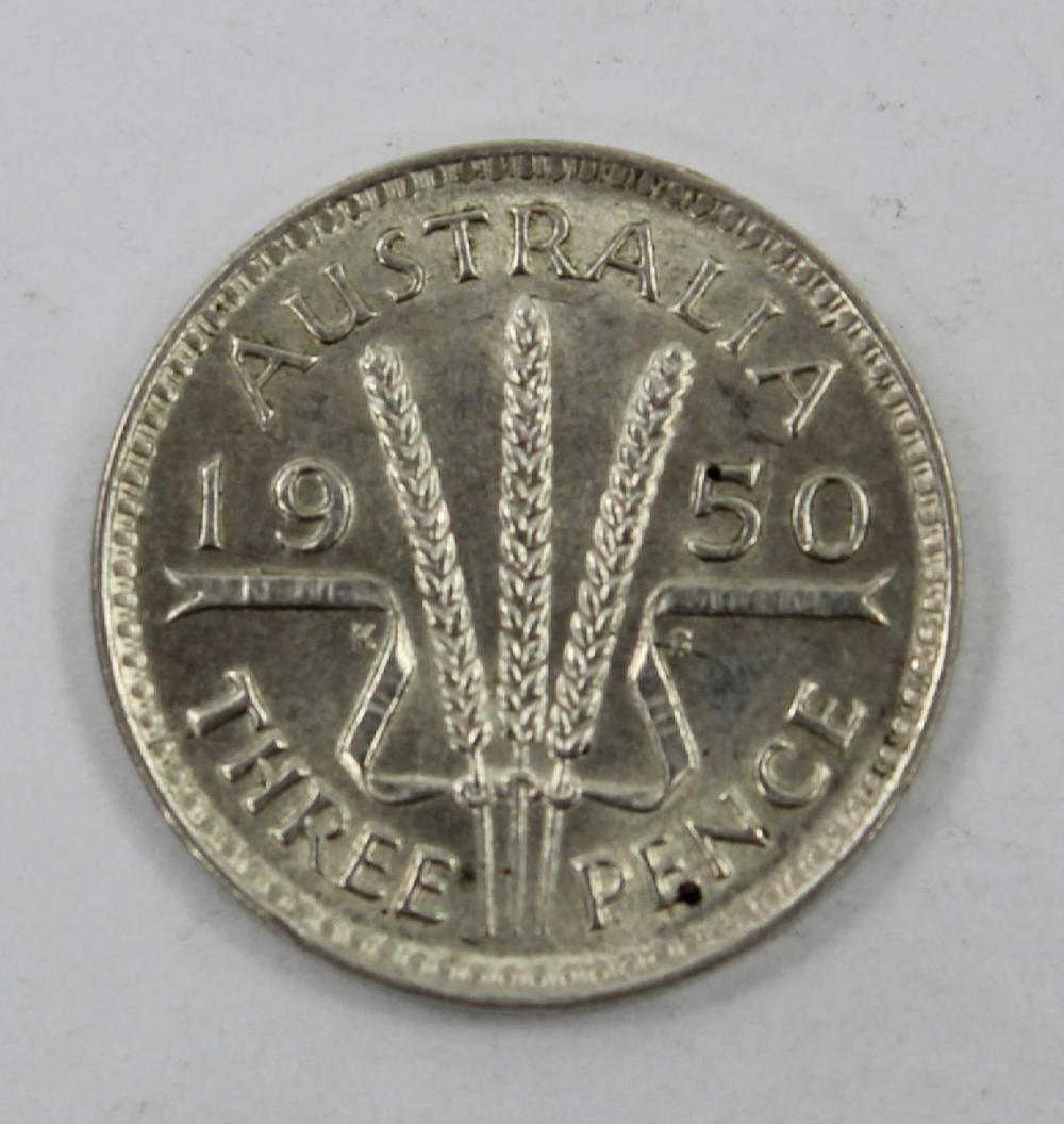 Australia 1950 Threepence, ... image