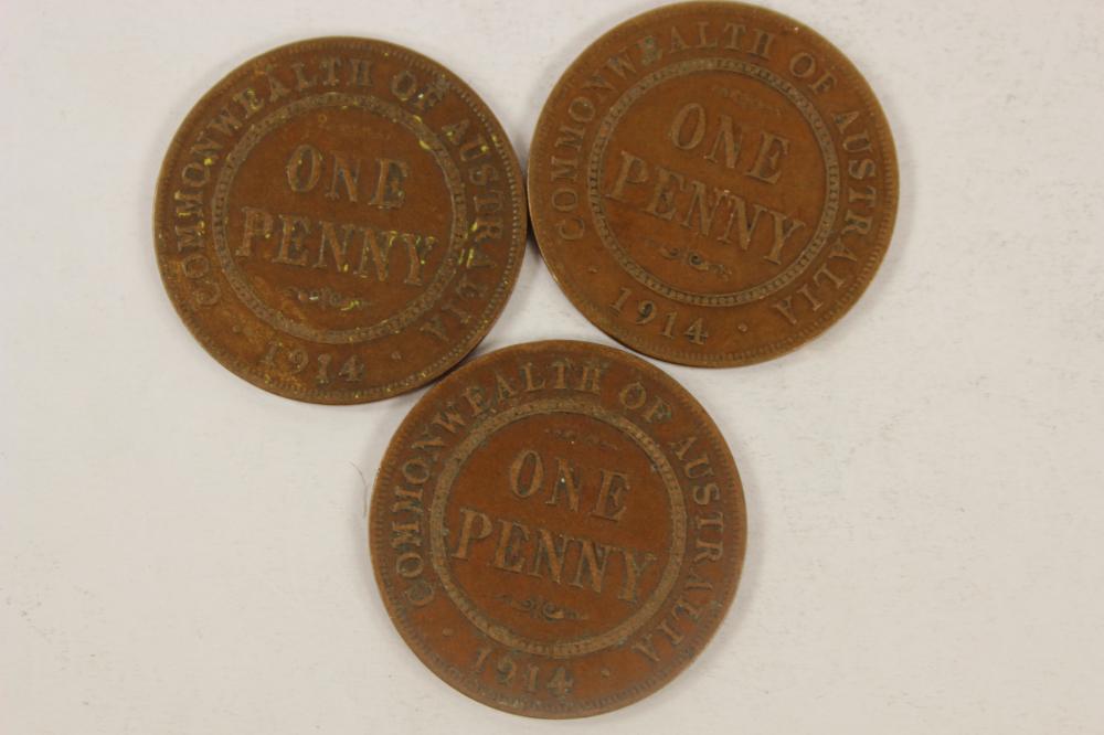 Australia 1914 Pennies, VG/... image