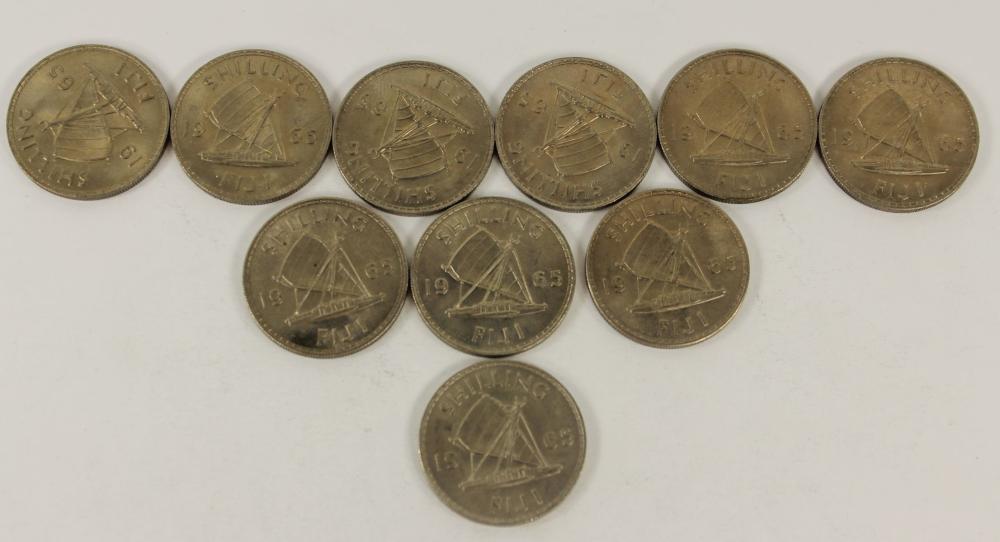 Fiji 1965 Cu-Ni Shillings, ... image