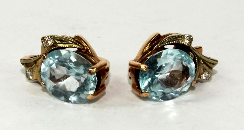 Aquamarine Earrings in 14ct... image