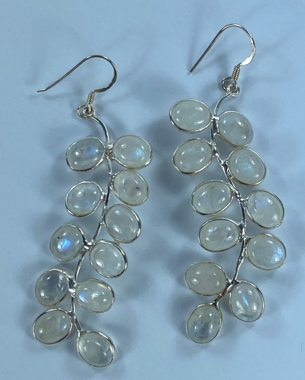 Large Moonstone Drop Earrin... image