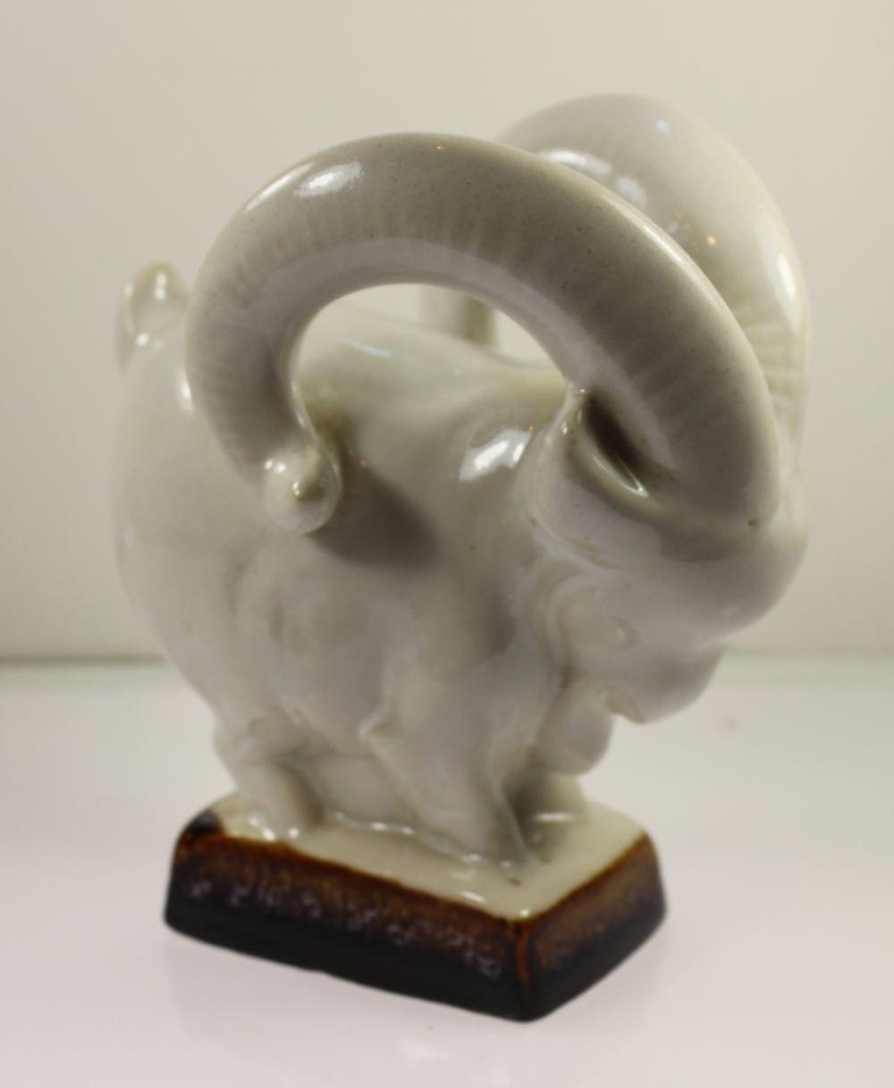 Ram in White Porcelain on G... image