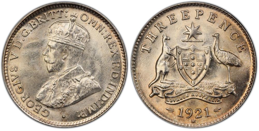 Australia 1921 M Threepence... image