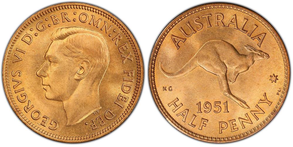 Australia 1951 PL Halfpenny... image