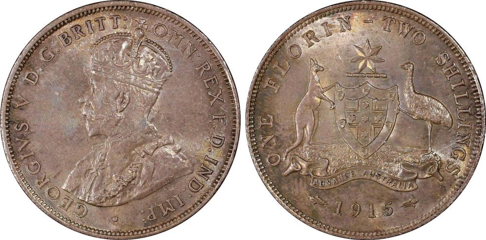 Australia 1915 Florin, PCGS... image