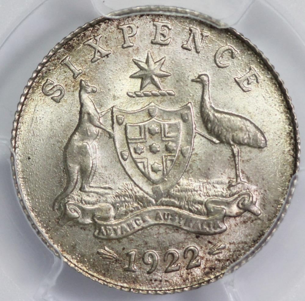 Australia 1922 Sixpence, PC... image