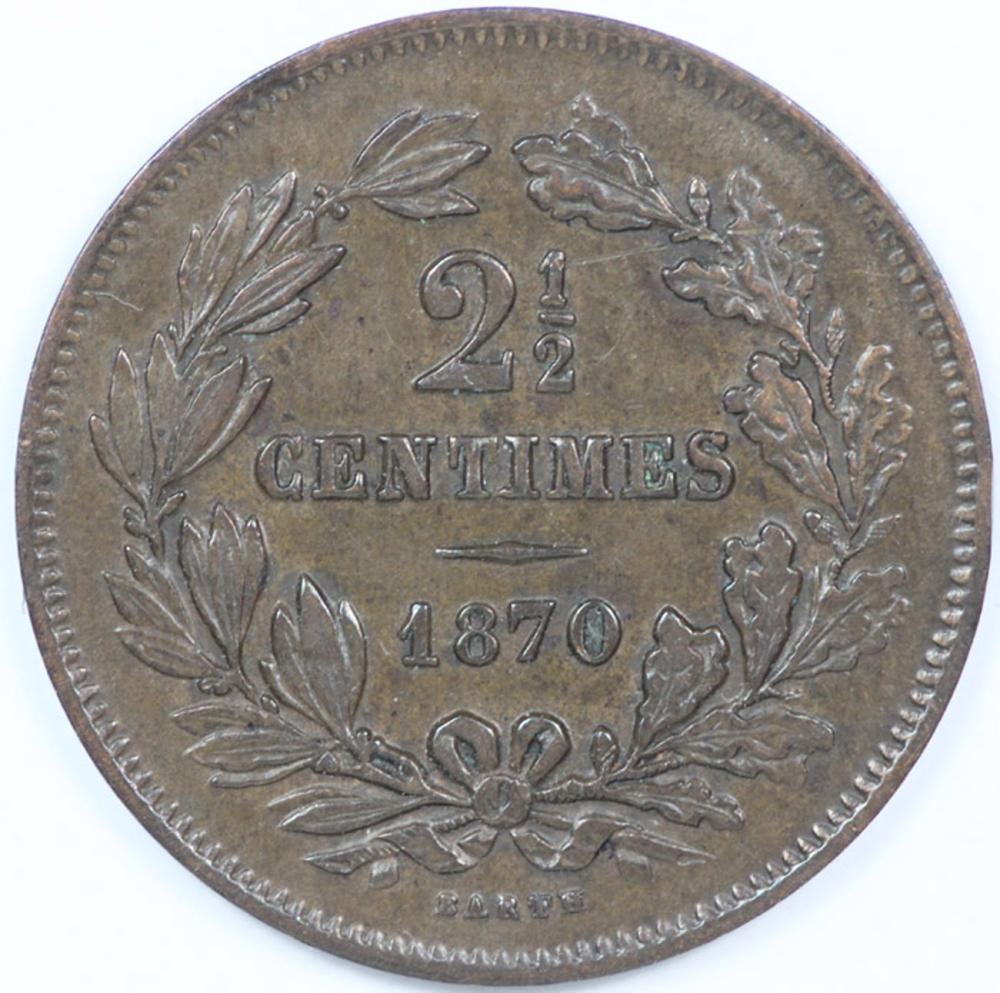 Luxembourg 1870 2-1/2 Centi... image