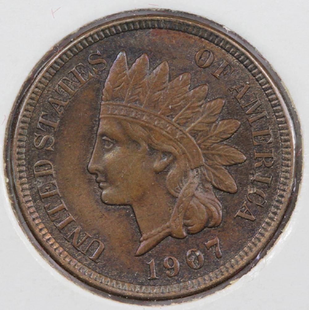 U.S.A. 1907 Cent, Brown Unc... image