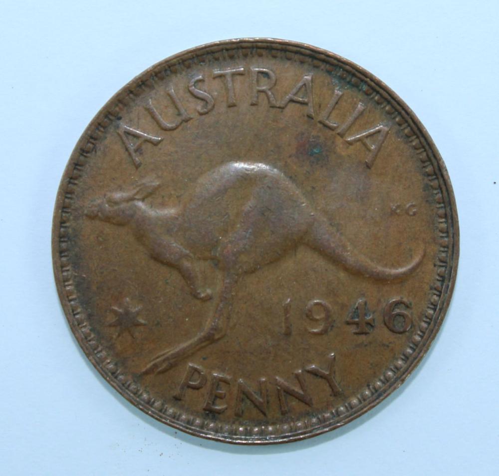 Australia 1946 Penny Coin, ... image