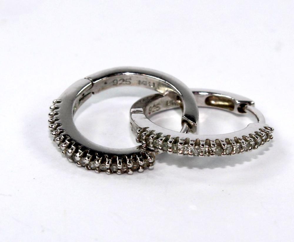 Diamond-encrusted Hoop Earr... image