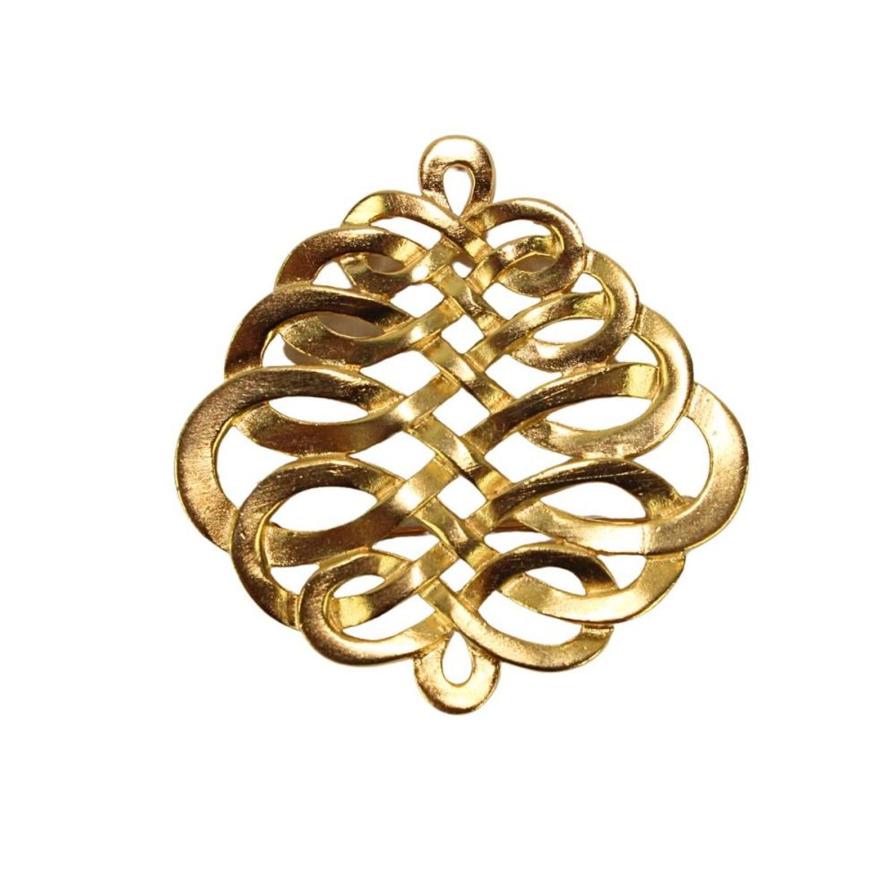 Faux Gold Celtic Brooch image