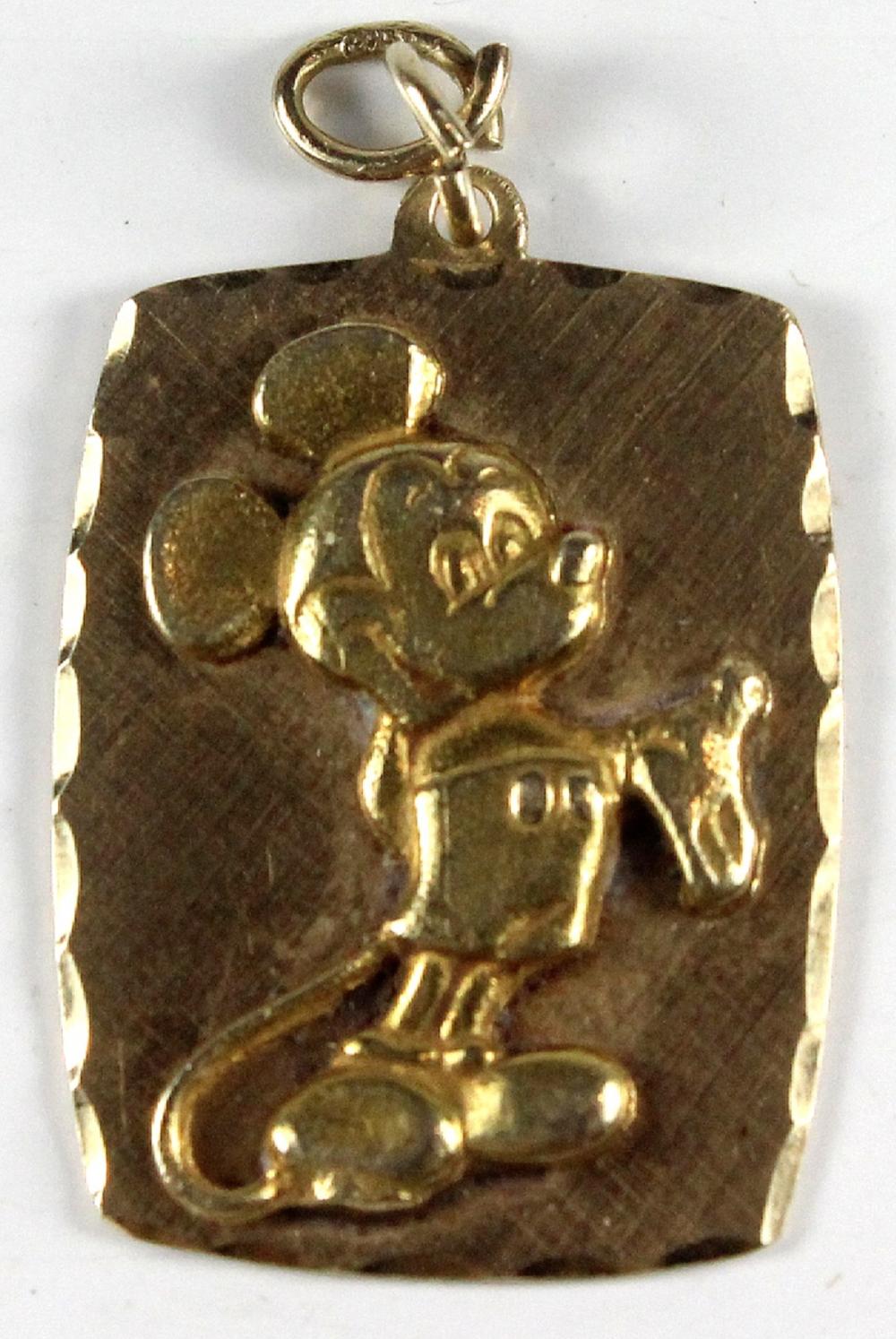 Micky Mouse Charm in 14ct Gold image