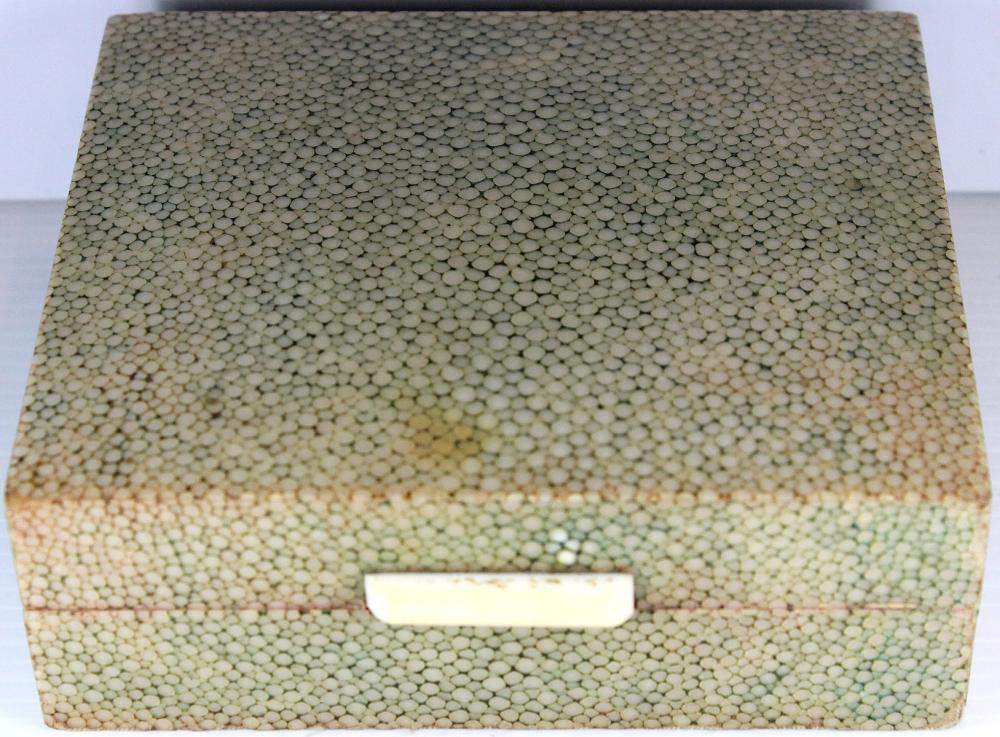 Antique Shagreen Box with I... image