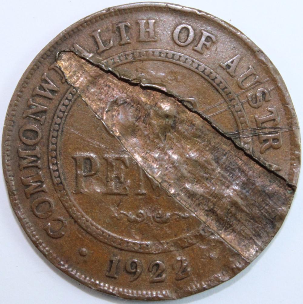 Australia. 1922 'Mint Error... image