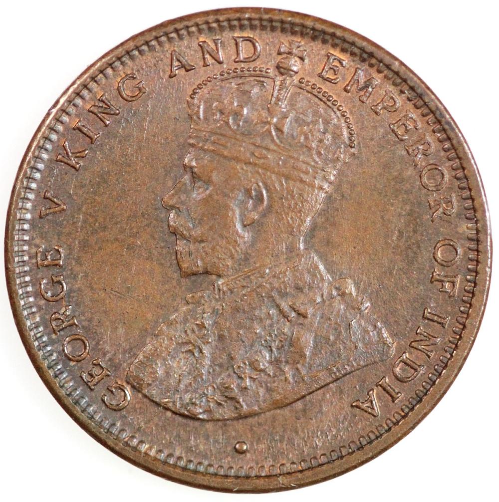 Ceylon. 1917 Half Cent, Cho... image