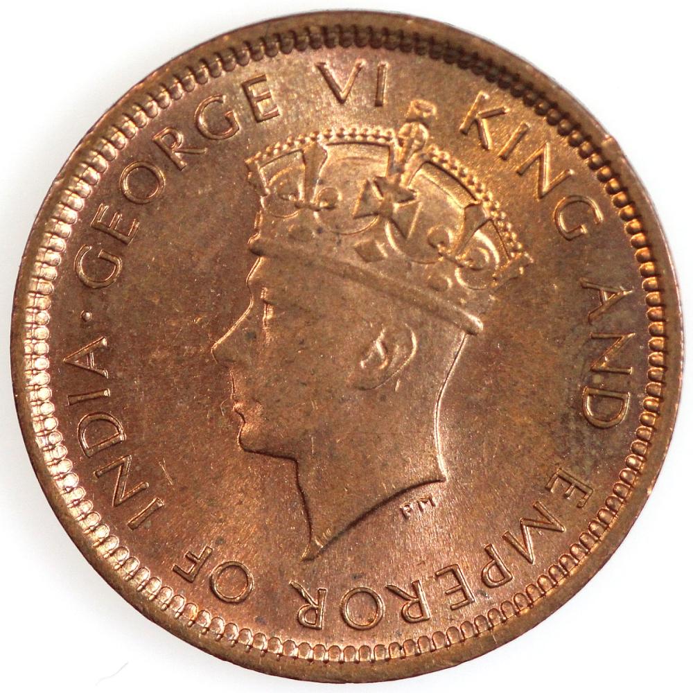 Ceylon. 1940 Half Cent, nea... image