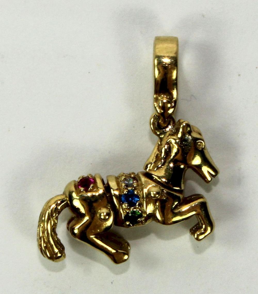 Rocking Horse Charm in 9ct ... image