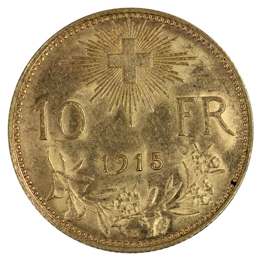 Switzerland 1915 B 10 Franc... image