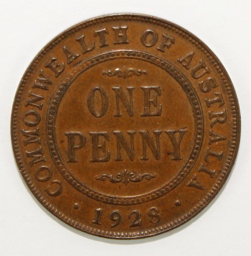 Australia 1928 Penny, good ... image