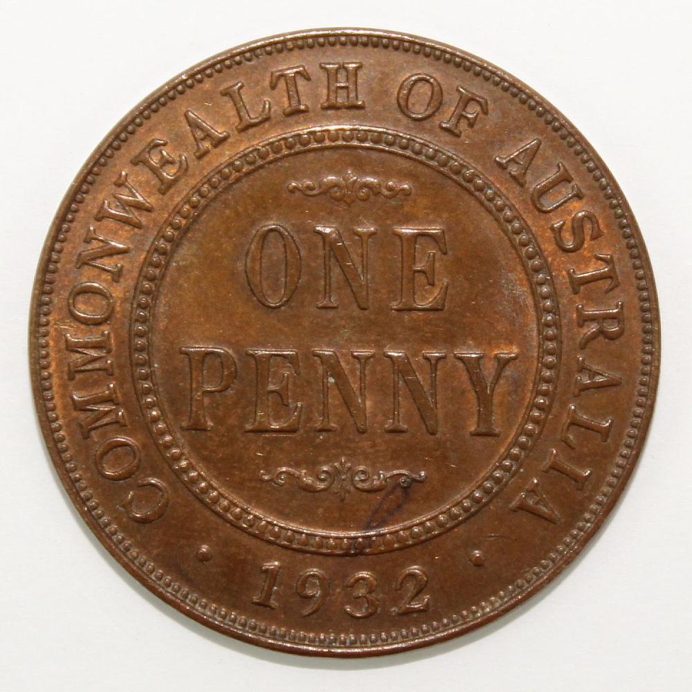 Australia 1932 Penny, Uncir... image