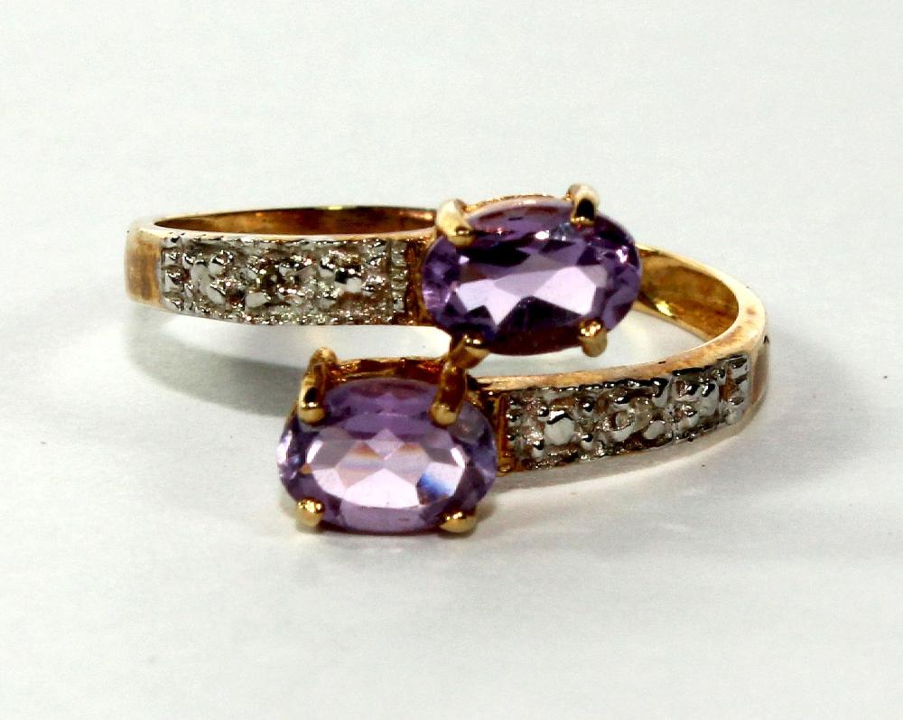 Amethyst & Diamond Ring in ... image